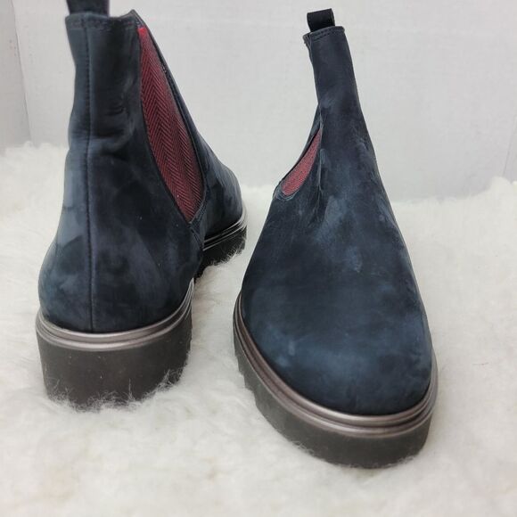 Paul Green Blue Navy Suede Womens Chelsea Boot Shoes Size 8.5 - Picture 7 of 10